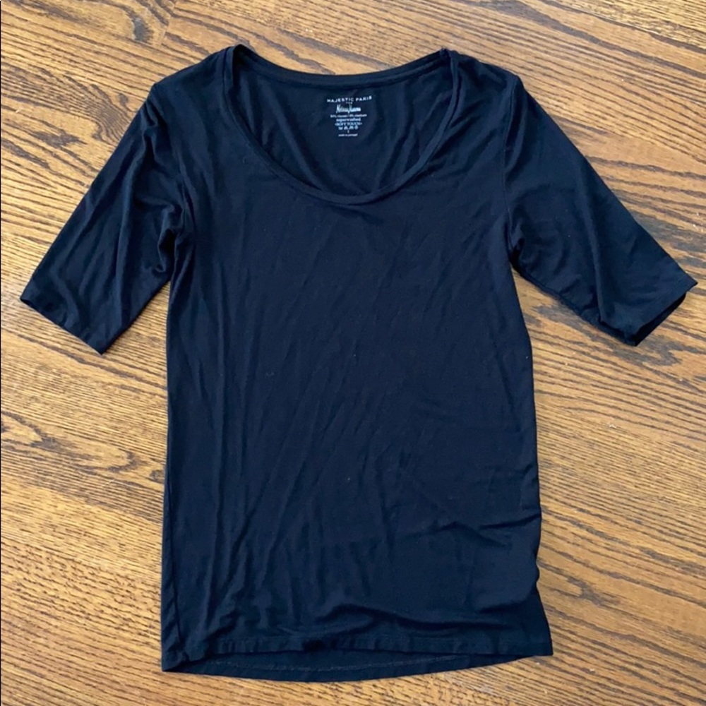 Black Scoop Neck Tshirt - Neilan Marcus